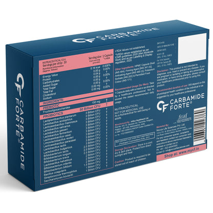 Probiotics + Prebiotics Blend Supplement | 50 Billion CFU & Gut health Support