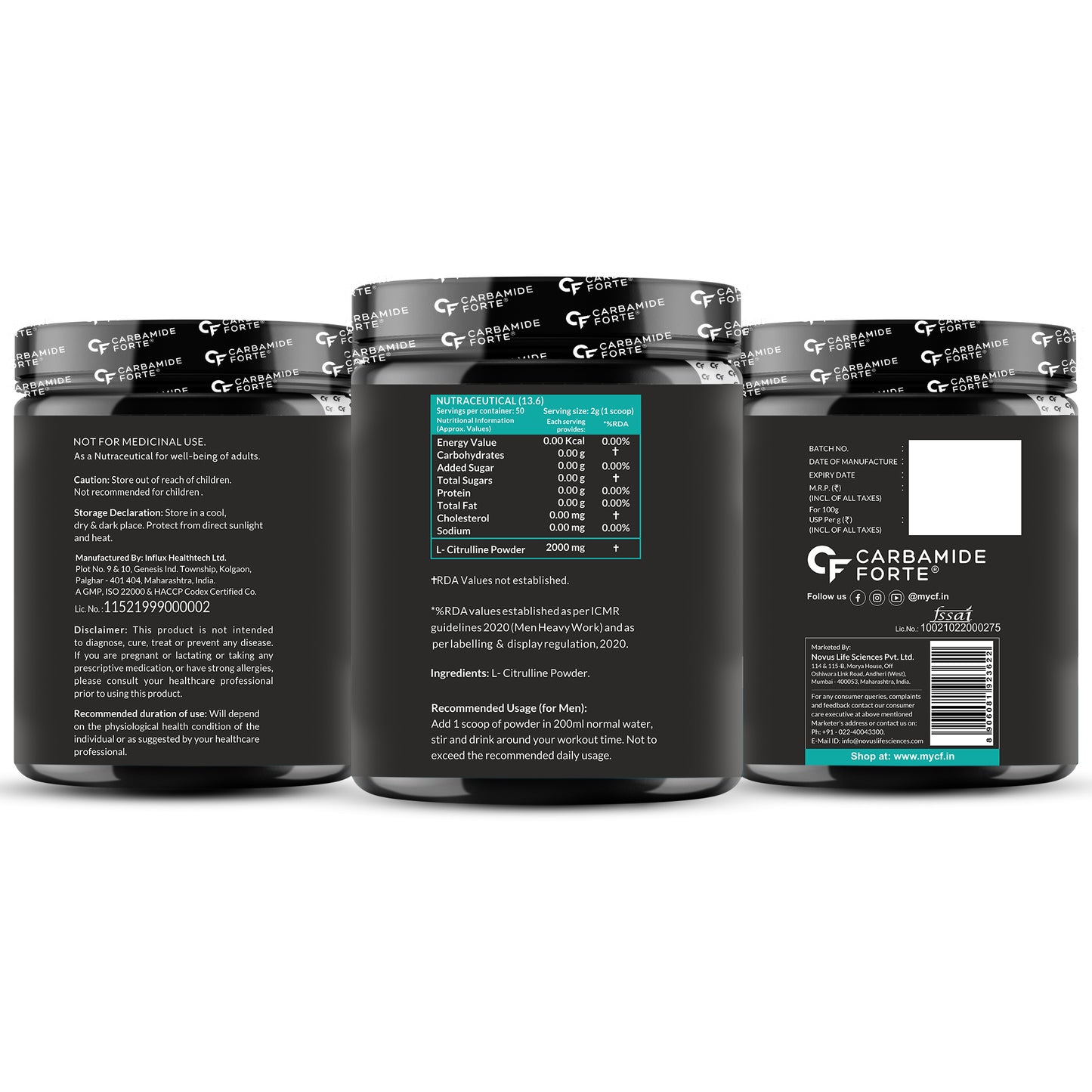 L-Citrulline Powder – 100 g, 2000 mg per Serving