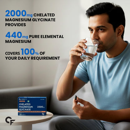 Chelated Magnesium Glycinate 2000 mg - 10 Tablets