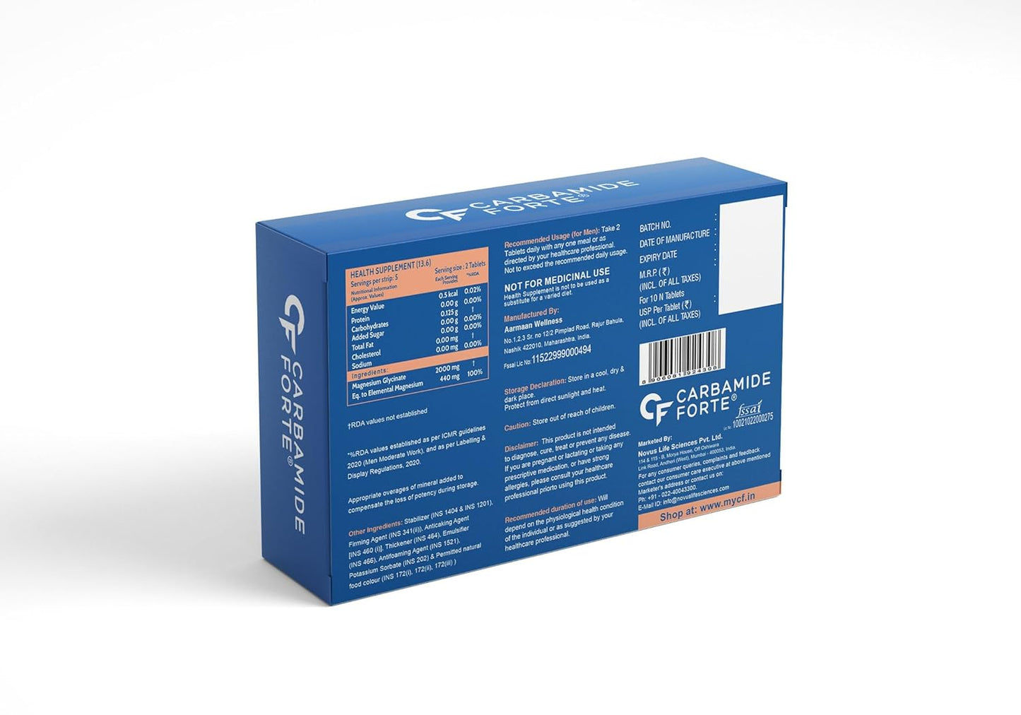 Chelated Magnesium Glycinate 2000 mg - 10 Tablets