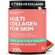 Hydrolyzed Multi Collagen Powder (Type I, II, III, V, X) – Marine-Sourced, Watermelon – 200 g for Skin, Hair & Joint Support