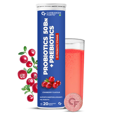 Carbamide Forte Probiotics for Gut Health | Probiotics Effervescent | Gut Health Supplements | Probiotics Supplements for Support Digestion & Immunity - 20 Effervescent Tablets