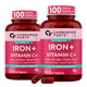 Chelated Iron with Vitamin C, B12 & Zinc – 100 Tablets