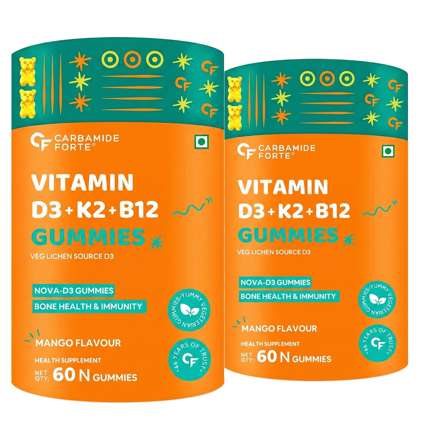Vitamin D3 K2 MK7 & B12 Gummies – For Energy, Immunity & Bone Health