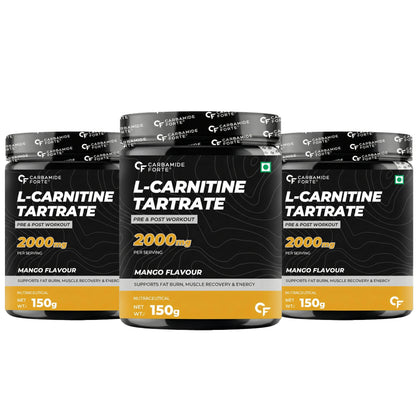 L-Carnitine Tartrate 2000mg Powder – Pre & Post Workout Supplement | Mango Flavour