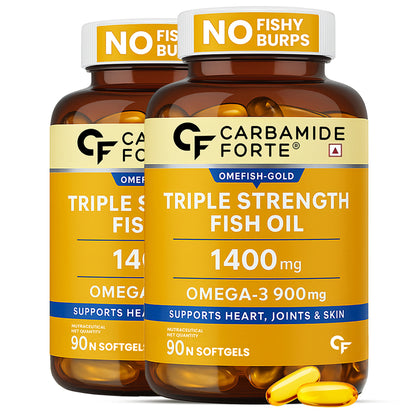 Triple Strength Omega-3 Fish Oil 1400 mg For Heart & Joint Support ( Carbamide Forte Triple Strength Omega-3 Fish Oil 1400 mg For Heart & Joint Support ( Carbamide Forte