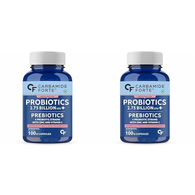 Carbamide Forte Probiotics Supplement 2.75 Billion with Prebiotics -100 Capsules