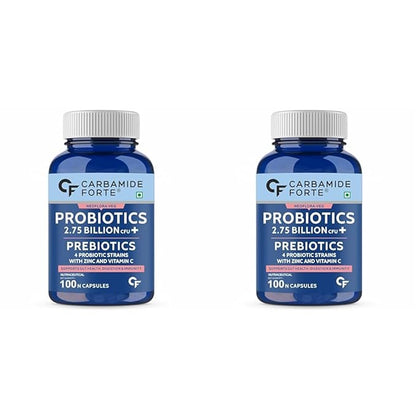 Carbamide Forte Probiotics Supplement 2.75 Billion with Prebiotics -100 Capsules