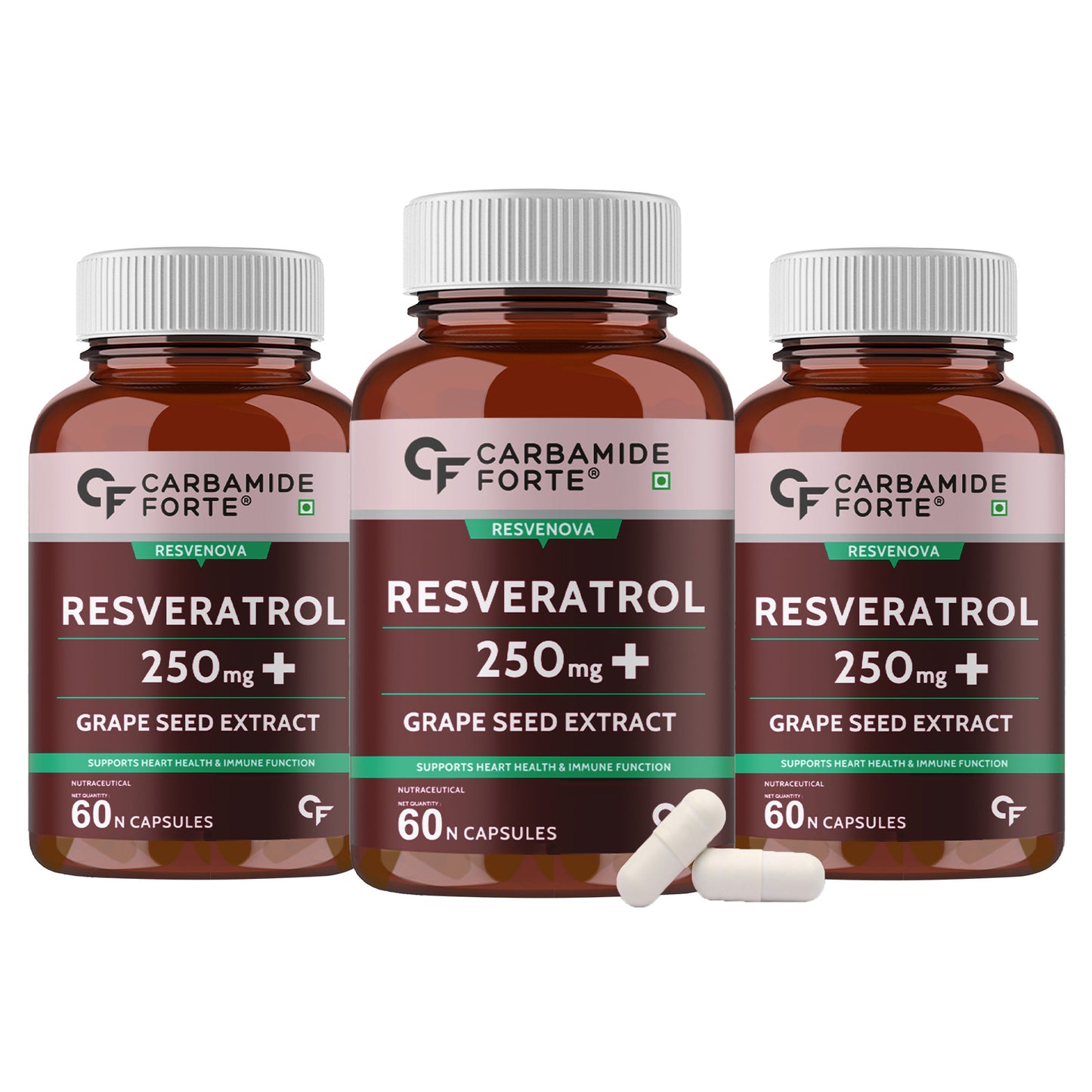 Resveratrol 250 mg Grape Seed – 60 Veg Capsules