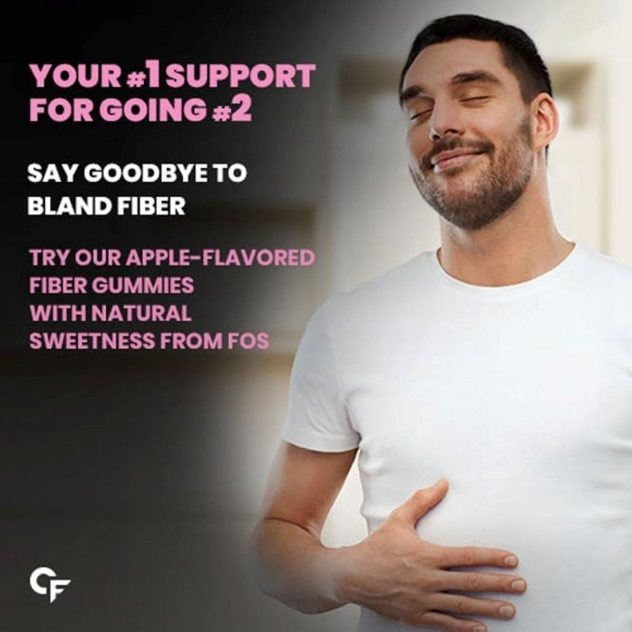 Carbamide Forte Fiber Gummies | Daily Fiber Supplement | Dietary Supplements For Constipation | Healthy Digestion, Weight & Blood Sugar Management | 60 Veg Apple Flavoured Gummies