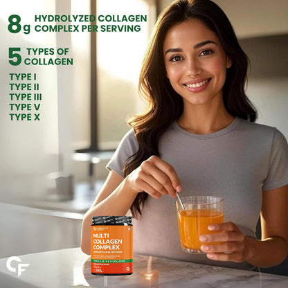 Multi Collagen Powder with 5 Types of Collagen Peptides (Type I, II, III, V, X)