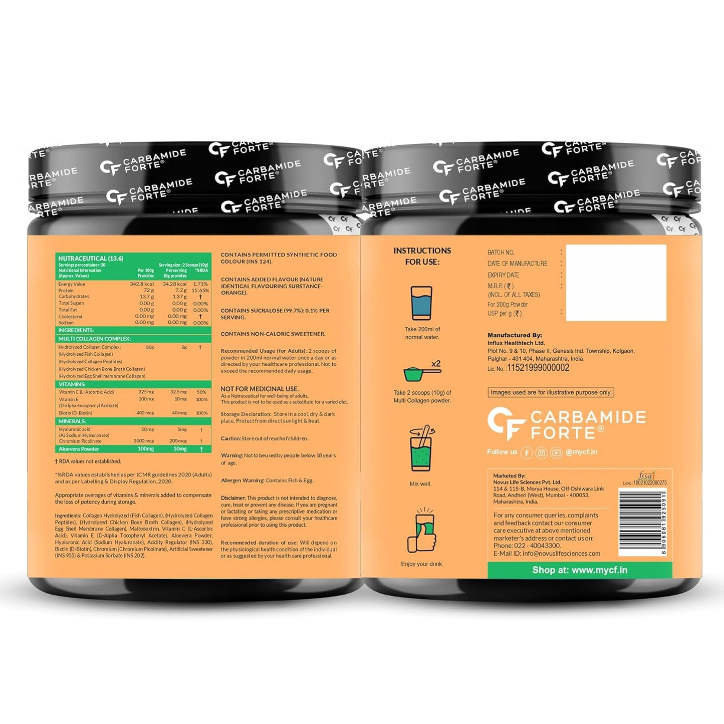 Multi Collagen Powder with 5 Types of Collagen Peptides (Type I, II, III, V, X)
