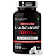 Carbamide Forte L Arginine 1000 mg | l-Arginine Supplements For Man | Boosts Nitric Oxide Production | Improved Oxygen Flow -Veg 180 Tablets