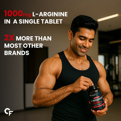 Carbamide Forte L Arginine 1000 mg | l-Arginine Supplements For Man | Boosts Nitric Oxide Production | Improved Oxygen Flow -Veg 180 Tablets