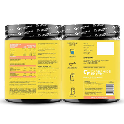 Multi Collagen Powder with 5 Types of Collagen Peptides (Type I, II, III, V, X) | Peach Mango Flavour