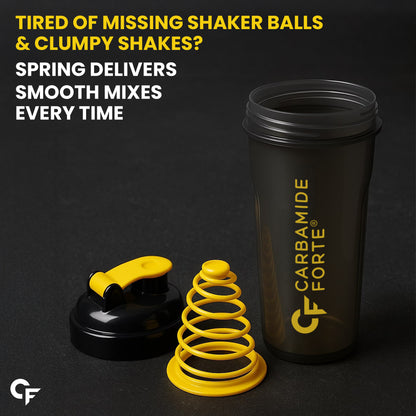 700ml Gym Shaker Bottle | 100% Leakproof Protein Shaker for Men & Women | Black