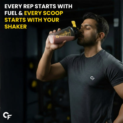 700ml Gym Shaker Bottle | 100% Leakproof Protein Shaker for Men & Women | Black