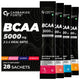 Carbamide Forte BCAA Powder 5000mg 28 Sachets | BCAA Supplements For Women & Men Muscle Growth | 4 Flavors BCAA - Pack Of 28 BCAA Sachets
