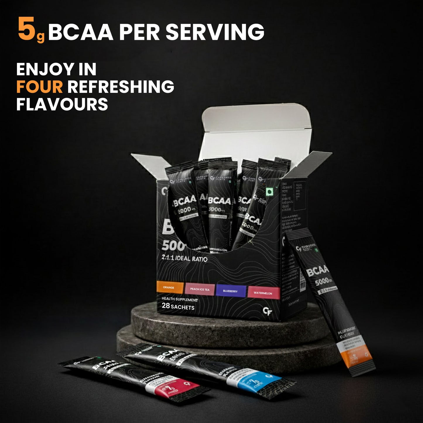 BCAA Powder 5000 mg | 7g Serving | 28 Sachets