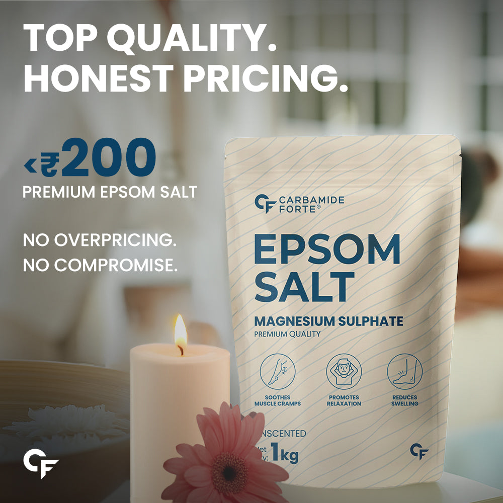 100% Pure Epsom Salt | Muscle Relief, Foot Soak & Relaxing Bath Salt - 1KG