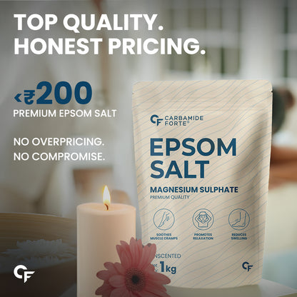 100% Pure Epsom Salt | Muscle Relief, Foot Soak & Relaxing Bath Salt - 1KG