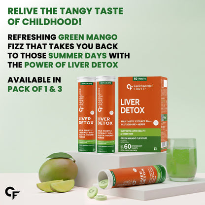 Liver Detox Effervescent Tablets for Daily Liver Health Support 60 Tablets