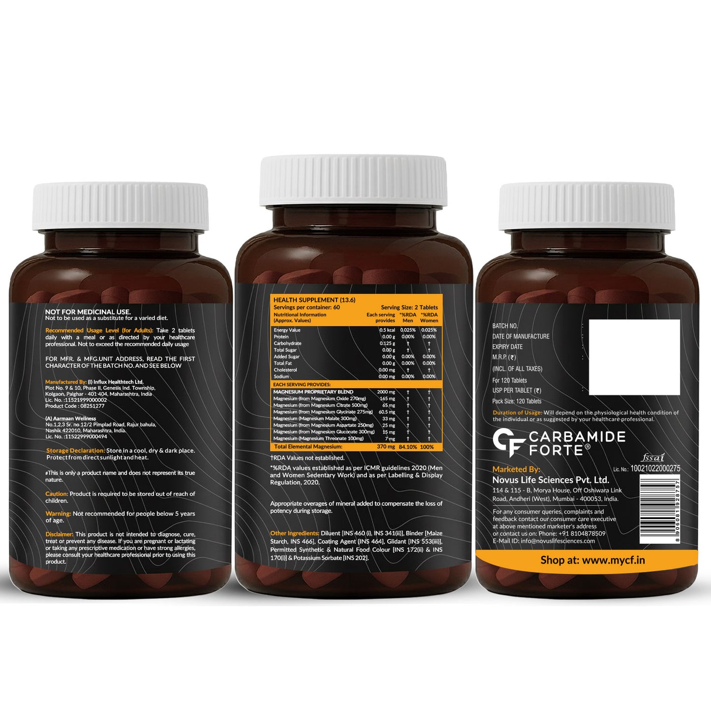 7X Strength Magnesium Supplement – 120 Tablets