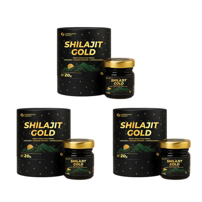 Shilajit Gold Resin for Men & Women – Himalayan Shilajit with Saffron & Swarna Bhasma (20g)