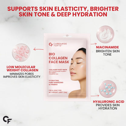 Bio Collagen Hydrogel Face Mask – Korean Glass Skin Overnight Treatment (Pack of 4)