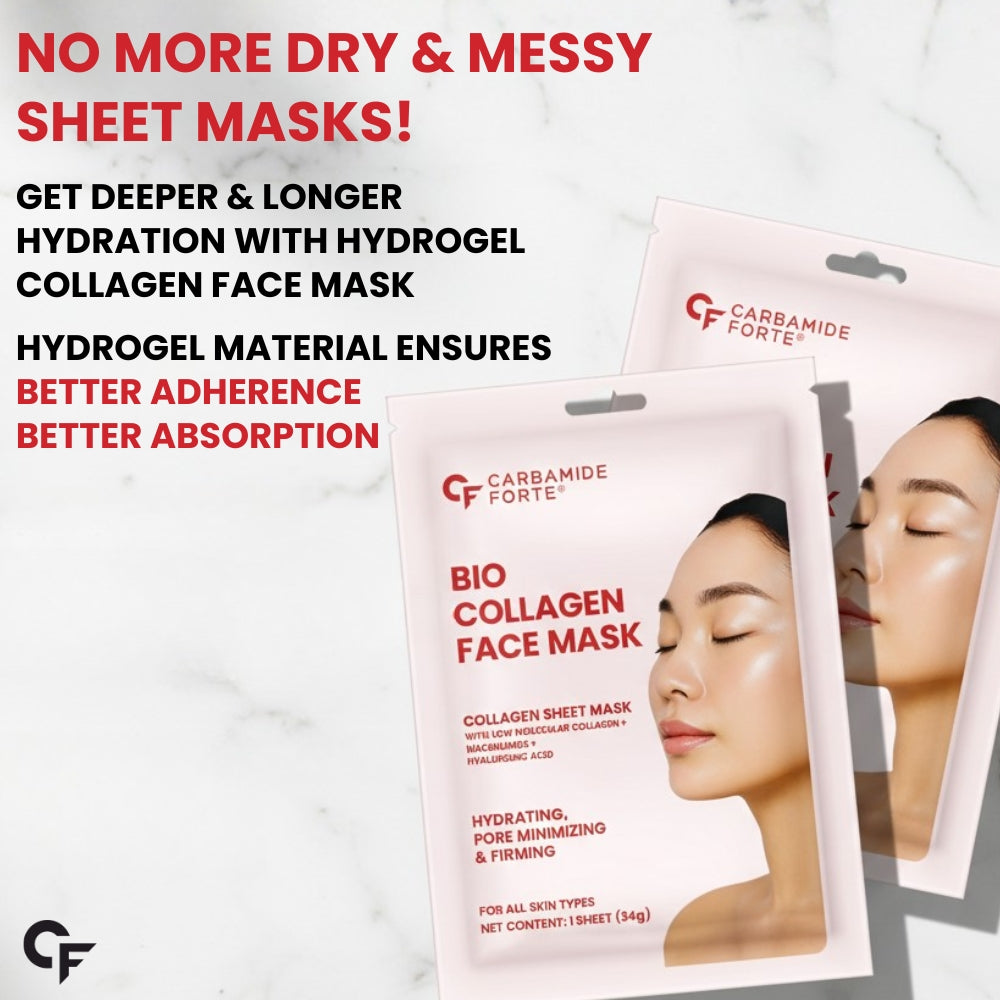 Bio Collagen Hydrogel Face Mask – Korean Glass Skin Overnight Treatment (Pack of 4)
