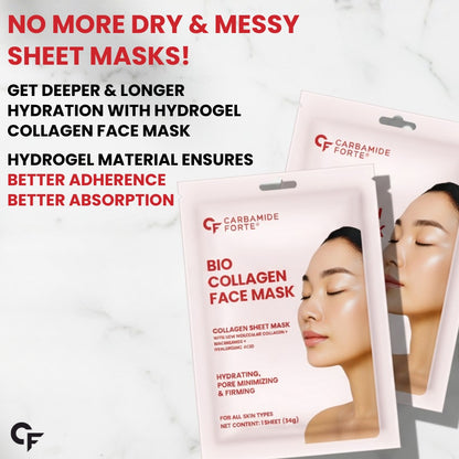 Bio Collagen Hydrogel Face Mask – Korean Glass Skin Overnight Treatment (Pack of 4)