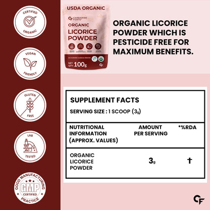 Organic Licorice Powder (Mulethi) – Pure Ayurvedic Root Herb 100g