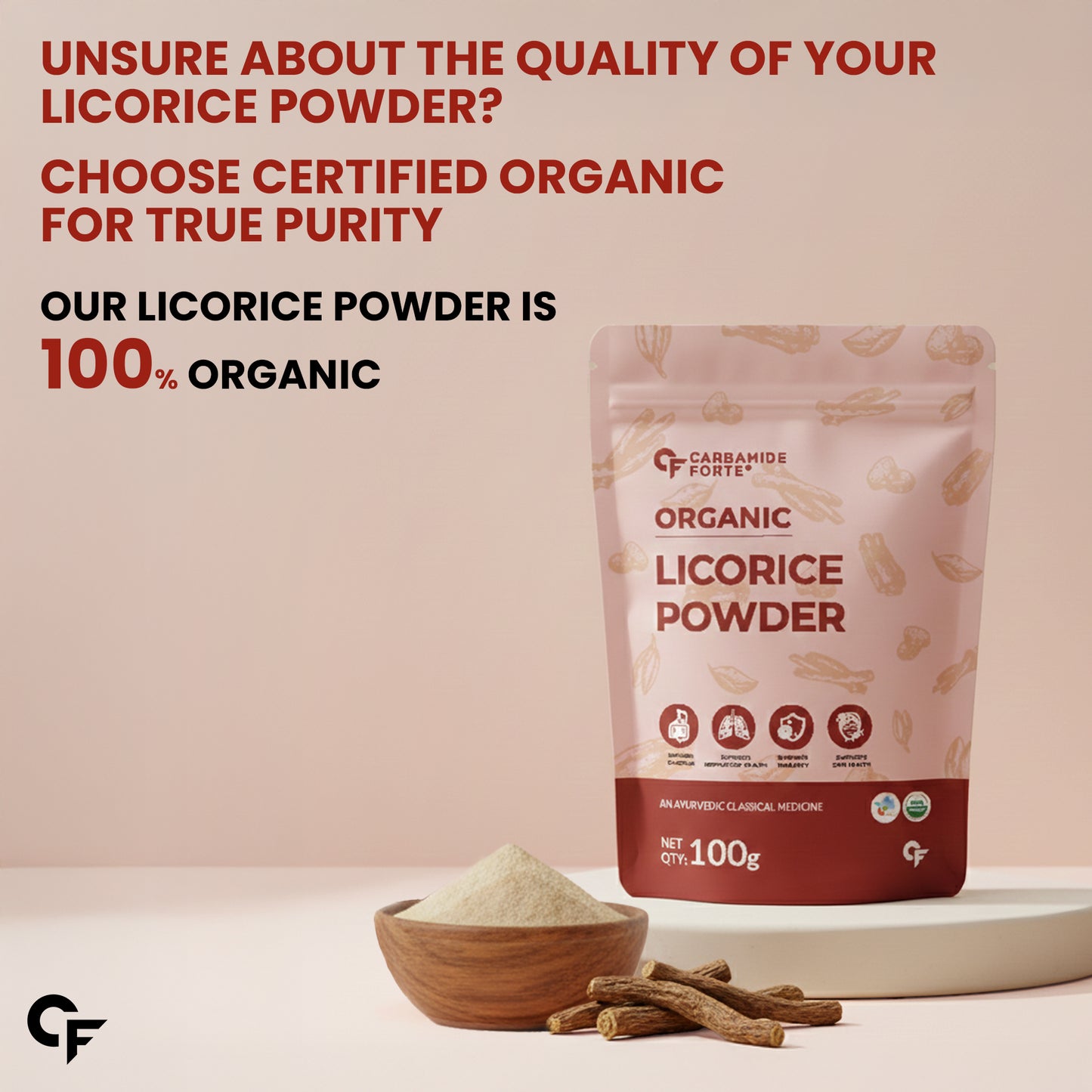 Organic Licorice Powder (Mulethi) – Pure Ayurvedic Root Herb 100g