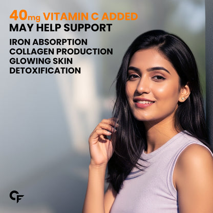 Zinc Citrate with Vitamin C – 100% RDA Zinc for Immunity, Skin & Cellular Health | 120 Tablets