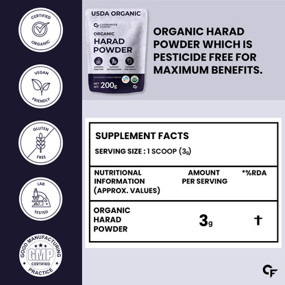Organic Harad Powder (Haritaki) – Pure Ayurvedic Digestive Herb 200g