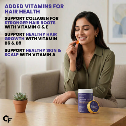 Hair Gummies with Biotin & DHT Blockers - 60 Gummies