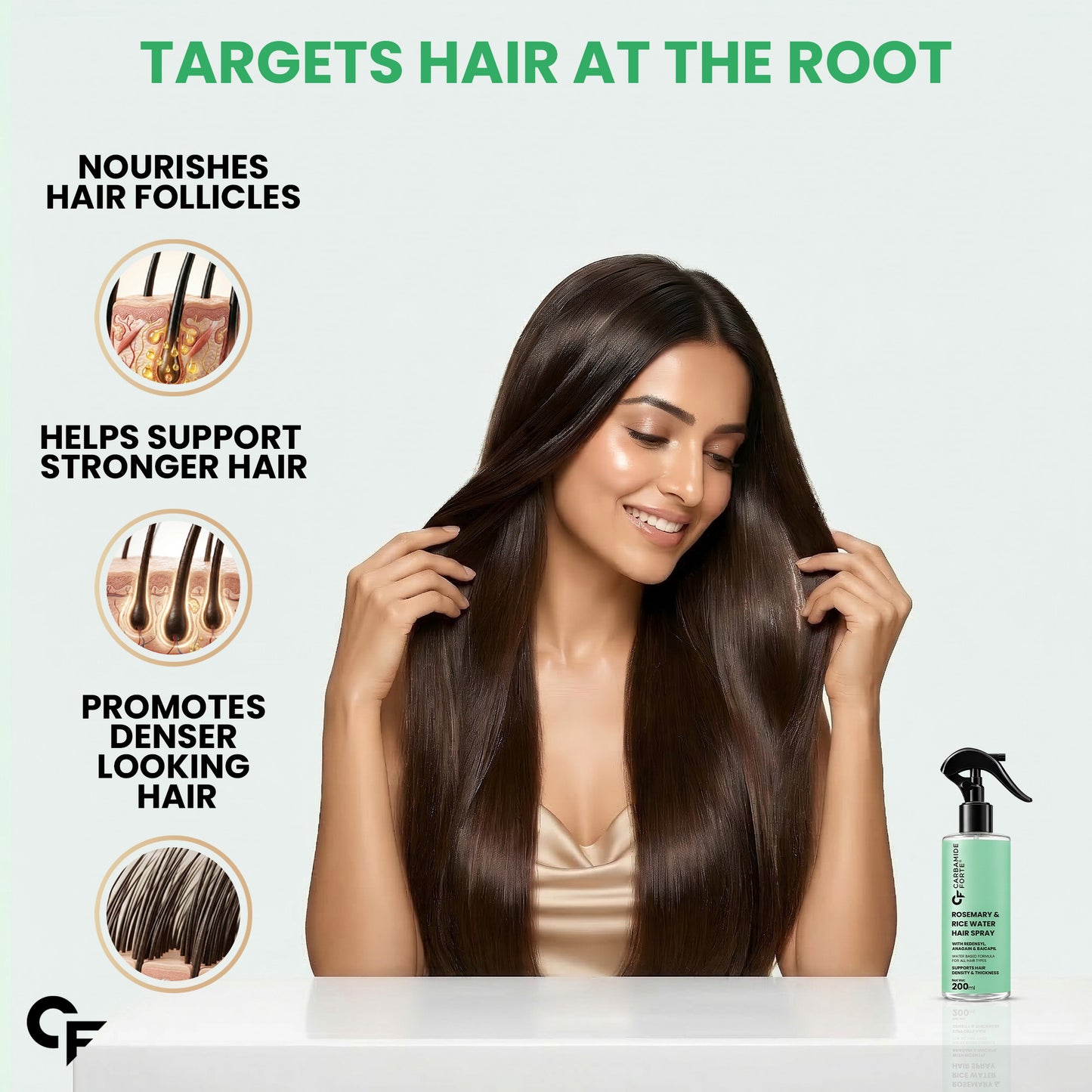 Rosemary Hair Spray with Rice Water & Advanced Actives – 200 ml