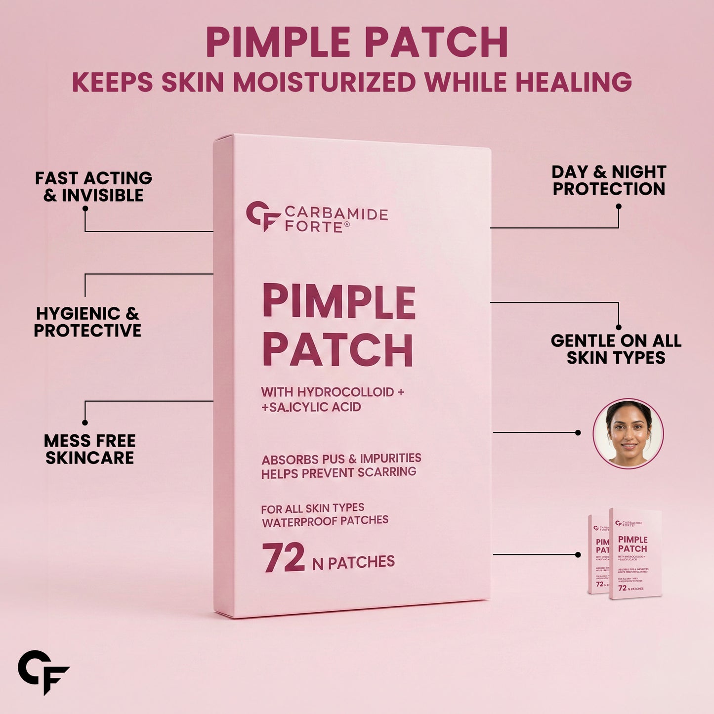Hydrocolloid Pimple Patches with Salicylic Acid & Cica | 72 Patches
