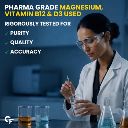Magnesium Glycinate for Women with Vitamin D3 & B12 - 60 Veg Tablets