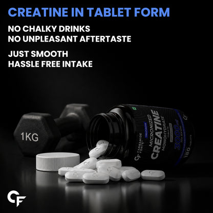 Creatine Monohydrate Tablets 3000mg – 180 Tablets