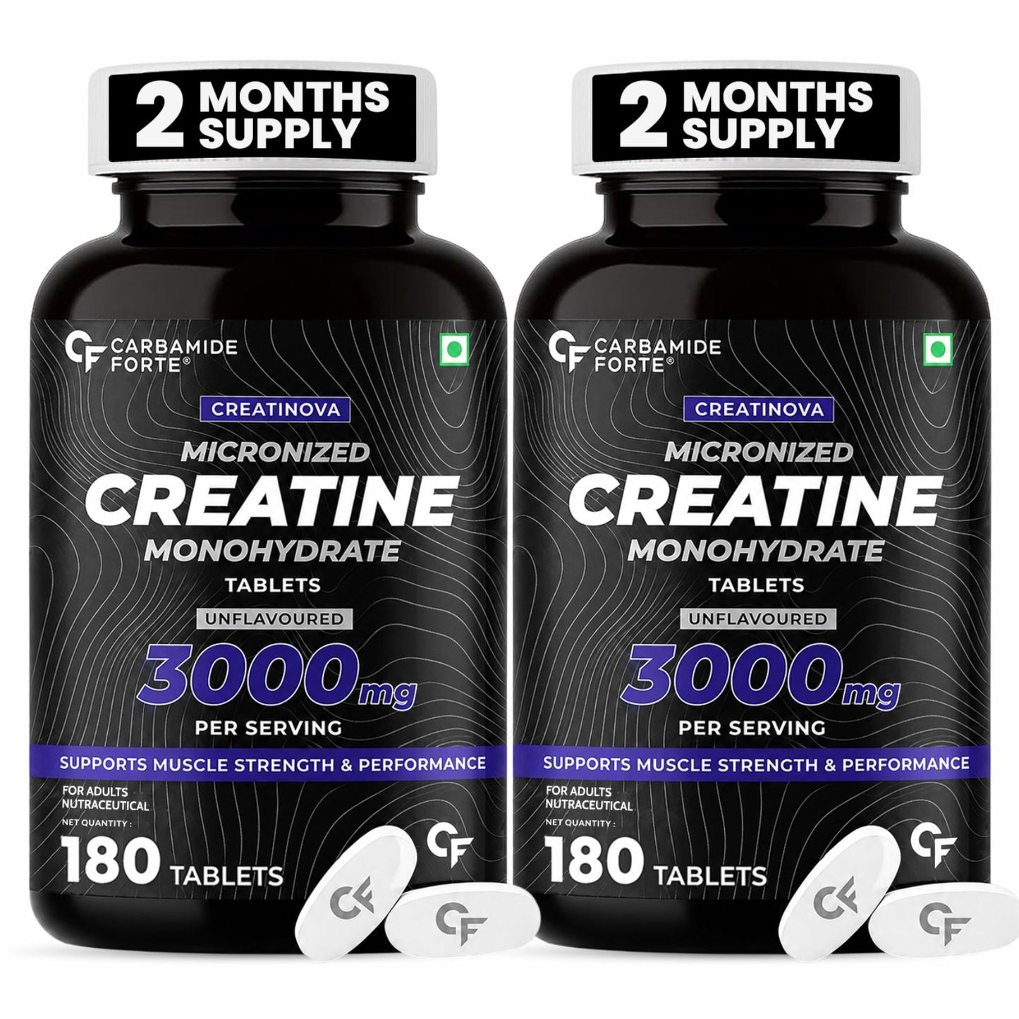 Creatine Monohydrate Tablets 3000mg – 180 Tablets