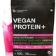 Carbamide Forte Plant Protein Powder - Plant Based Pea Protein Powder with Multivitamin, Minerals, Superfoods, Digestive Enzymes - Bubble Gum Flavour - 500g