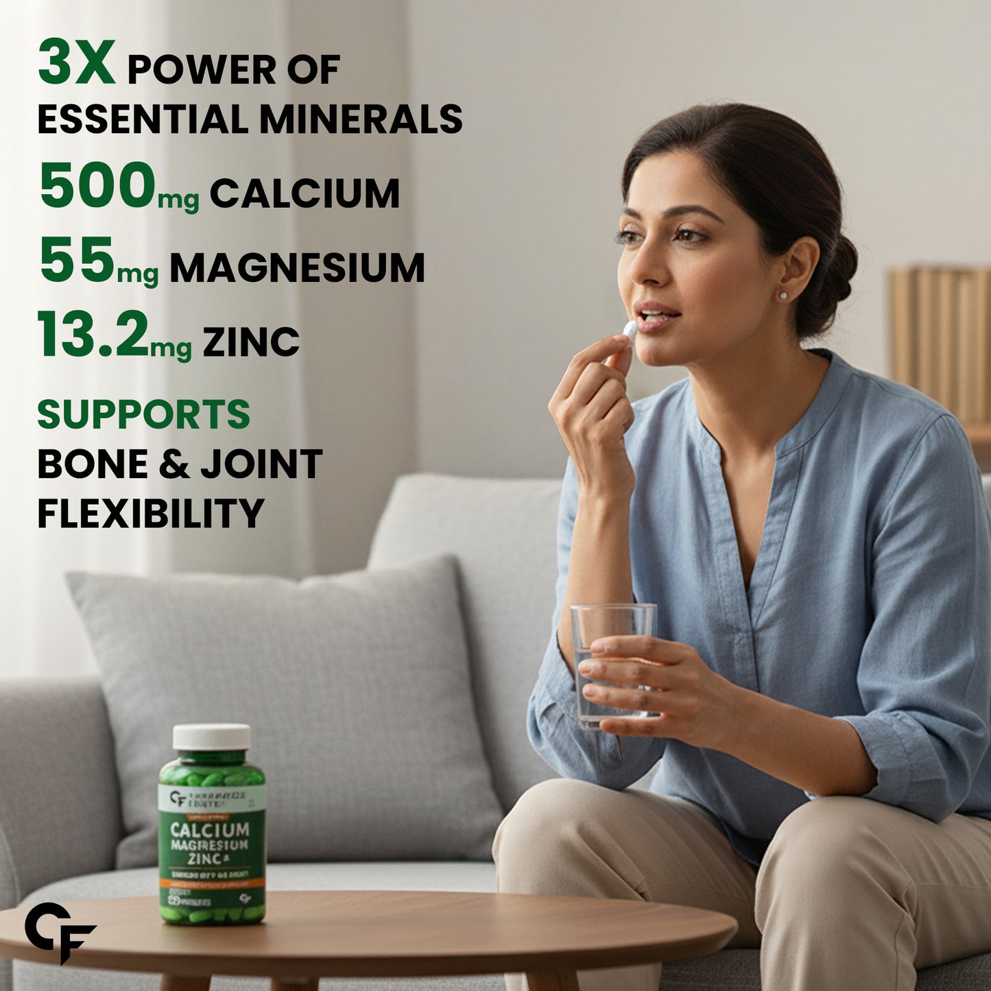 Calcium Magnesium Zinc Tablets – For Bone & Joint Support