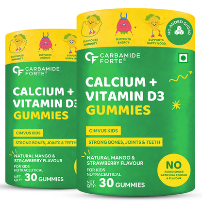 Calcium Gummies for Kids with Vitamin D3 & Phosphorus | 30 Veg Gummy