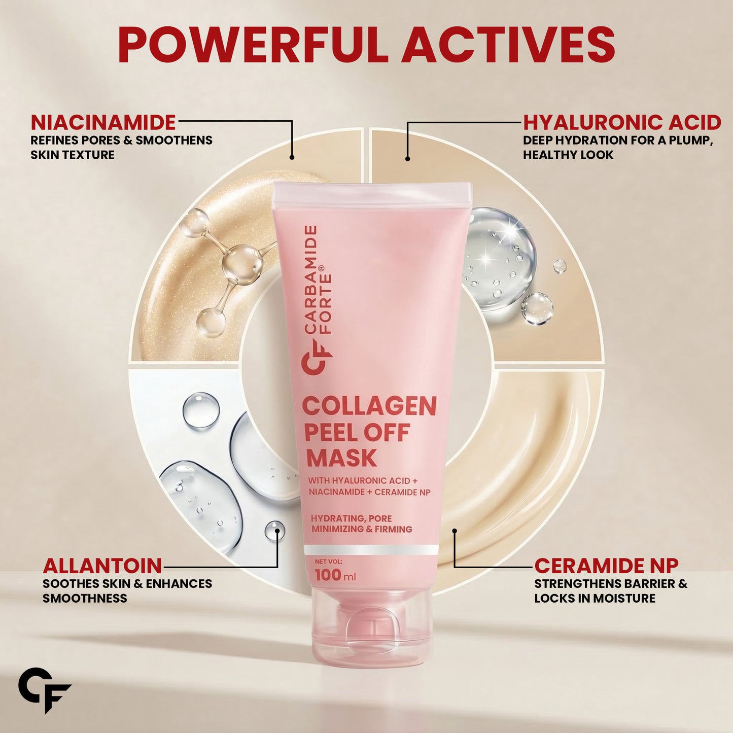 Collagen Peel Off Mask for Glass Skin with Hyaluronic Acid & Niacinamide - 100ml
