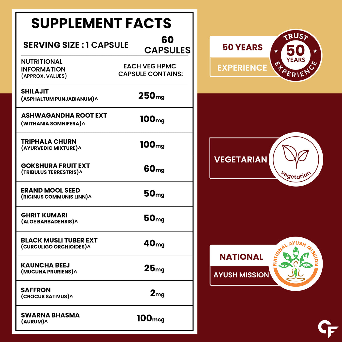 Himalayan Shilajit Capsules for Women - 60 Capsules - Carbamide Forte