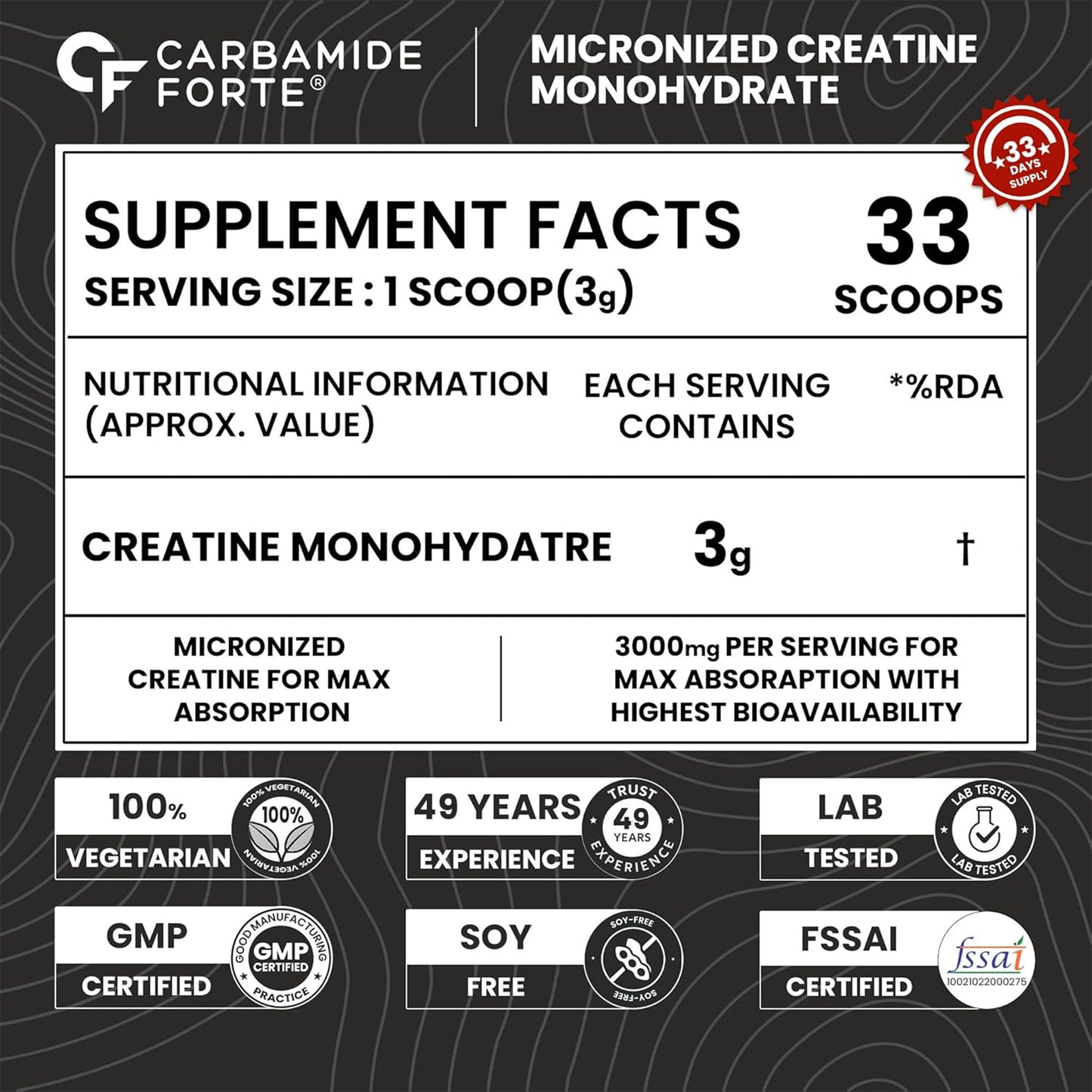 Micronized Creatine Monohydrate – 100 g for Strength, Power & Lean Muscle Support