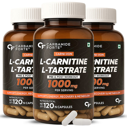 L-Carnitine L-Tartrate – 1000 mg for Energy & Fat Metabolism Support