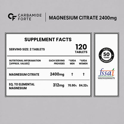 Magnesium Citrate 2400 mg - 120 Tablets