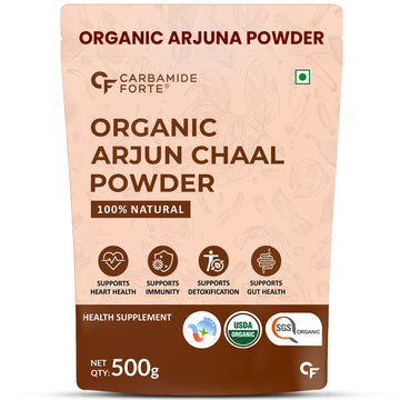 Carbamide Forte Arjun Chaal Powder-500G|100% Natural & Pure Herbal Arjun Ki Chaal Powder For Men & Women|To Support Heart Health & Promote Good Cholesterol